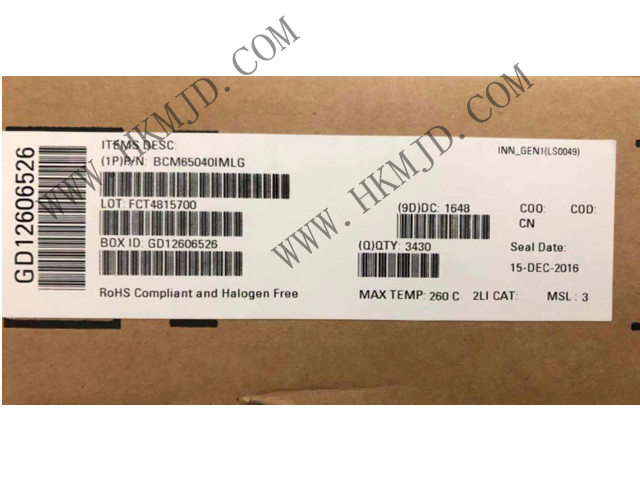 BROADCOM BCM65040 BCM65040IMLG 接口 - 驅(qū)動(dòng)器，接收器，收發(fā)器