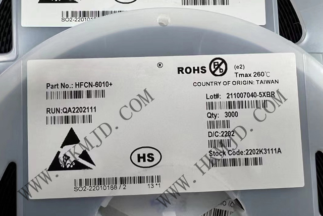 Mini-Circuits濾波器 HFCN-6010+ LTCC 高通濾波器，6300 - 15000MHz