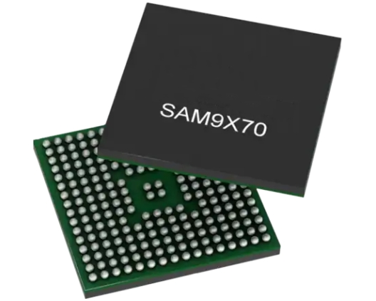 Microchip SAM9X75-I/4PB超低功耗微處理器（MPU） 、運行頻率高達800MHz。