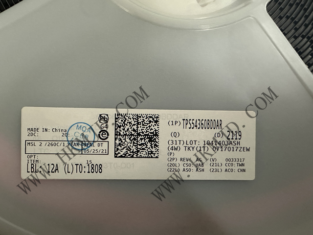 （分銷TI）電源IC TPS54360BDDAR 60V 輸入、3.5A 降壓直流/直流轉換器