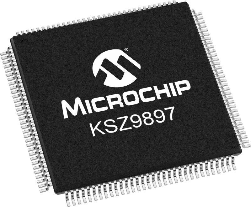 全新Microchip以太網(wǎng)產(chǎn)品 KSZ9897STXI 7 端口千兆以太網(wǎng)交換機(jī)，支持 SGMII/RGMII/MII/RMII