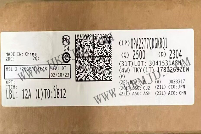 汽車放大器_OPA2377QDGKRQ1_軌到軌輸入/輸出、低噪聲、5MHz CMOS 運算放大器