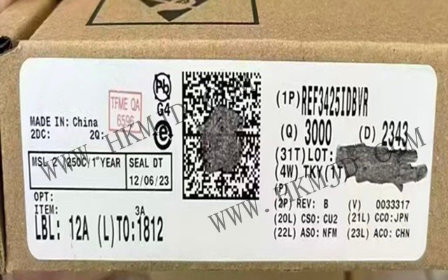德州儀器 REF3425IDBVR：低溫漂 (6ppm/°C)、低功耗、高精度 CMOS 電壓基準