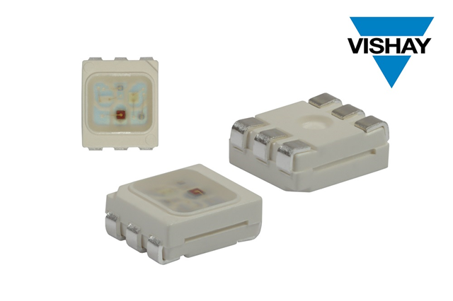 Vishay推出用于車內(nèi)照明、RGB顯示屏和背光的新款三色LED