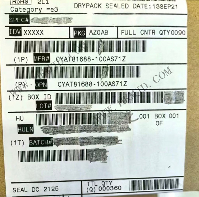 觸摸屏控制器 CYAT81688-100AS71Z PSoC?汽車多點觸控Gen6XL