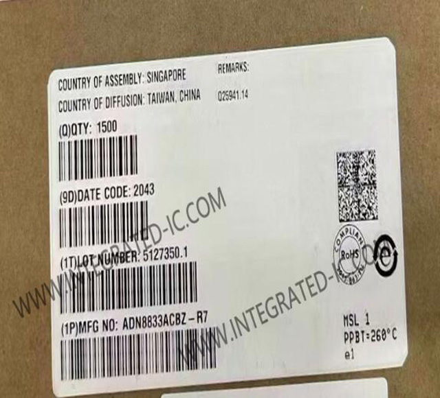 [供應(yīng)原裝] ADI ADN8833ACBZ 1A，熱電冷卻器(TEC)驅(qū)動器
