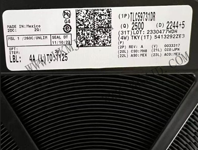 TI TLC59731DR 3通道8位PWM LED驅動器，支持單線接口
