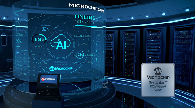 Microchip推出首款3納米PCIe? Gen 6交換機(jī)，賦能現(xiàn)代AI基礎(chǔ)設(shè)施