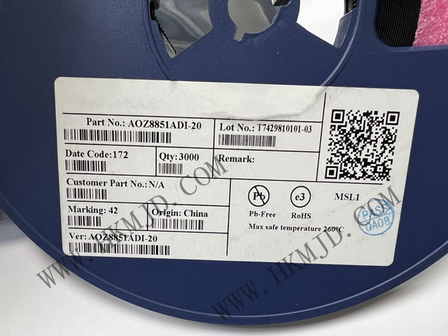現(xiàn)貨供應(yīng)AOS AOZ8851ADI-20 TVS二極管，超低電容0.4pF，ESD防護(hù)±8kV